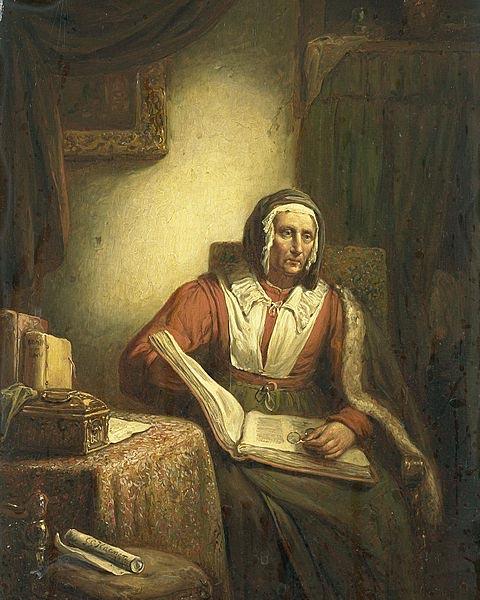 George Gillis Haanen Old Woman Reading